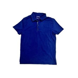 Express Men’s Blue Polo Shirt Vibrant Cotton Blend
